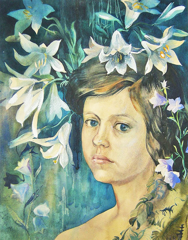 Автопортрет. 1986. Папір, акварель